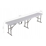 NUFORMA Inklapbare Cateringbank 180 cm - Compact koffer-ontwerp