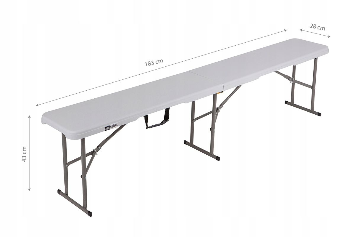 NUFORMA Inklapbare Cateringbank 180 cm - Compact koffer-ontwerp