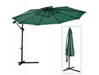 GARDENSELECT Tuinparasol SOLA - 300 cm Kantelbaar met Zwengel Groen