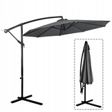 GARDENSELECT SOLA Grote Tuinparasol - Ø 300 cm met Zwengel - Grijs