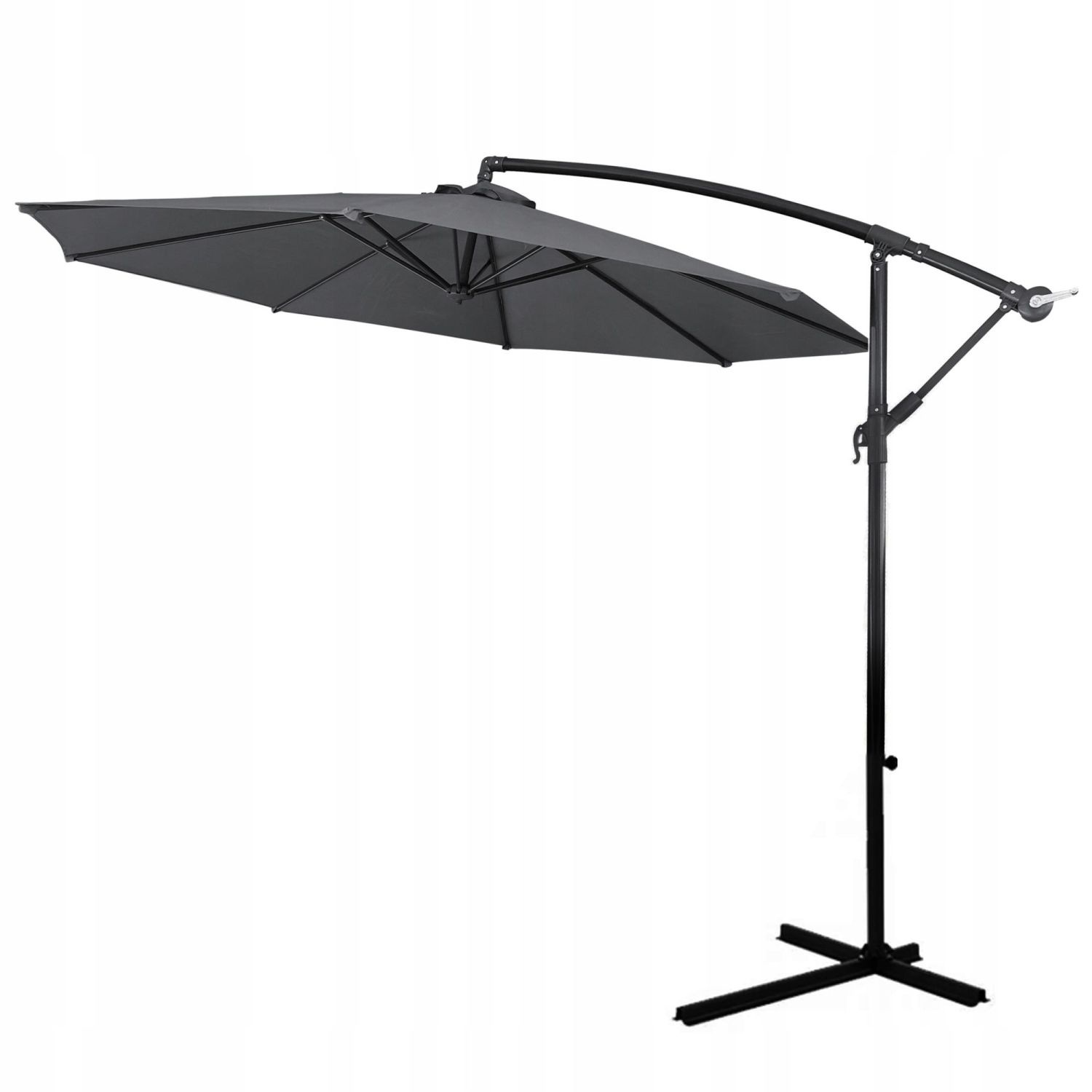 GARDENSELECT SOLA Grote Tuinparasol - Ø 300 cm met Zwengel - Grijs