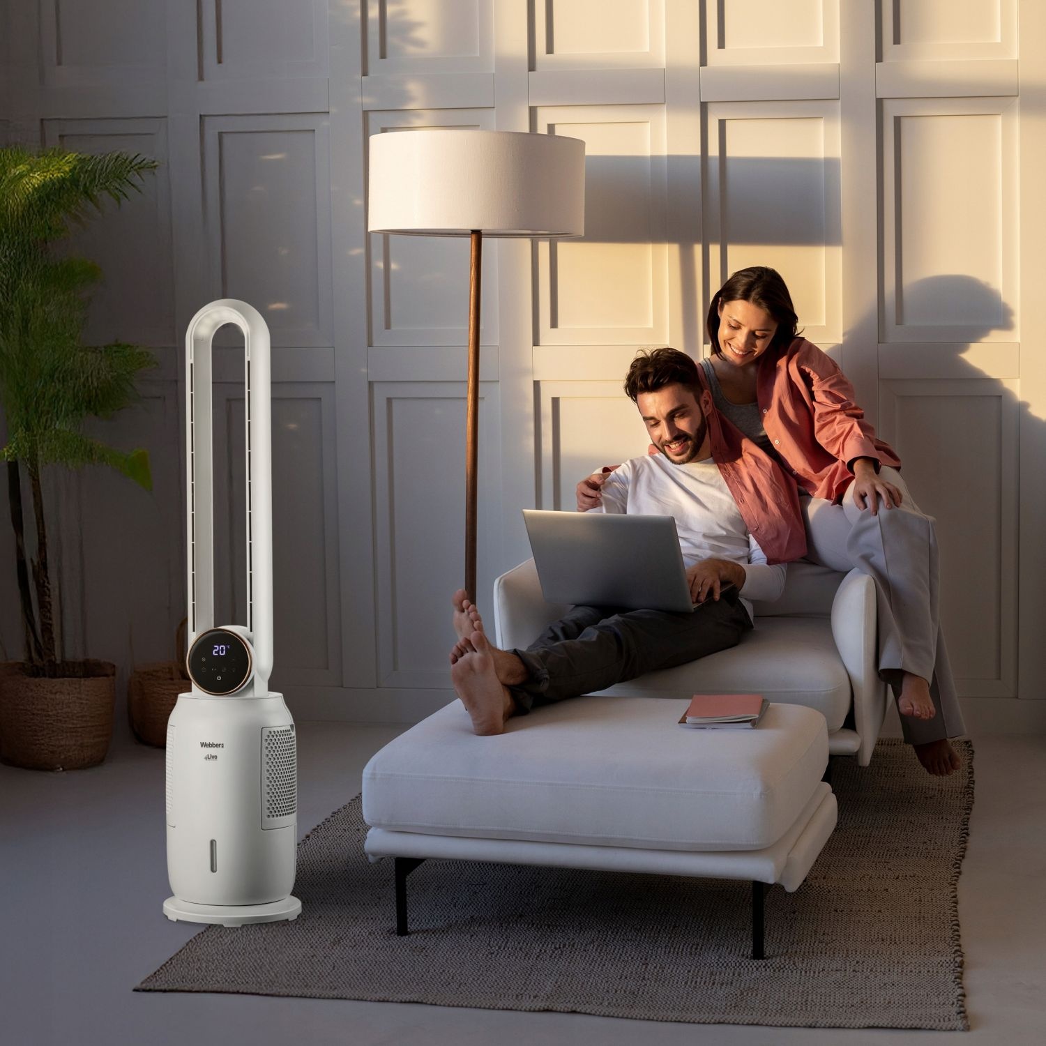 WEBBER Bladloze Ventilator LIVO WB1840B - Veilig koelen en ioniseren