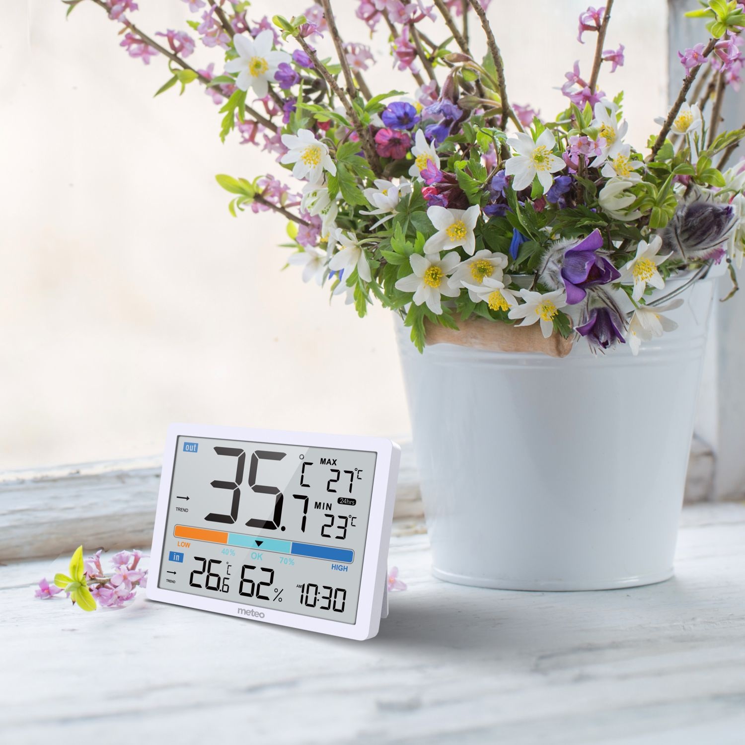 METEO Weerstation SP109 - Compact met binnen- en buitentemperatuur