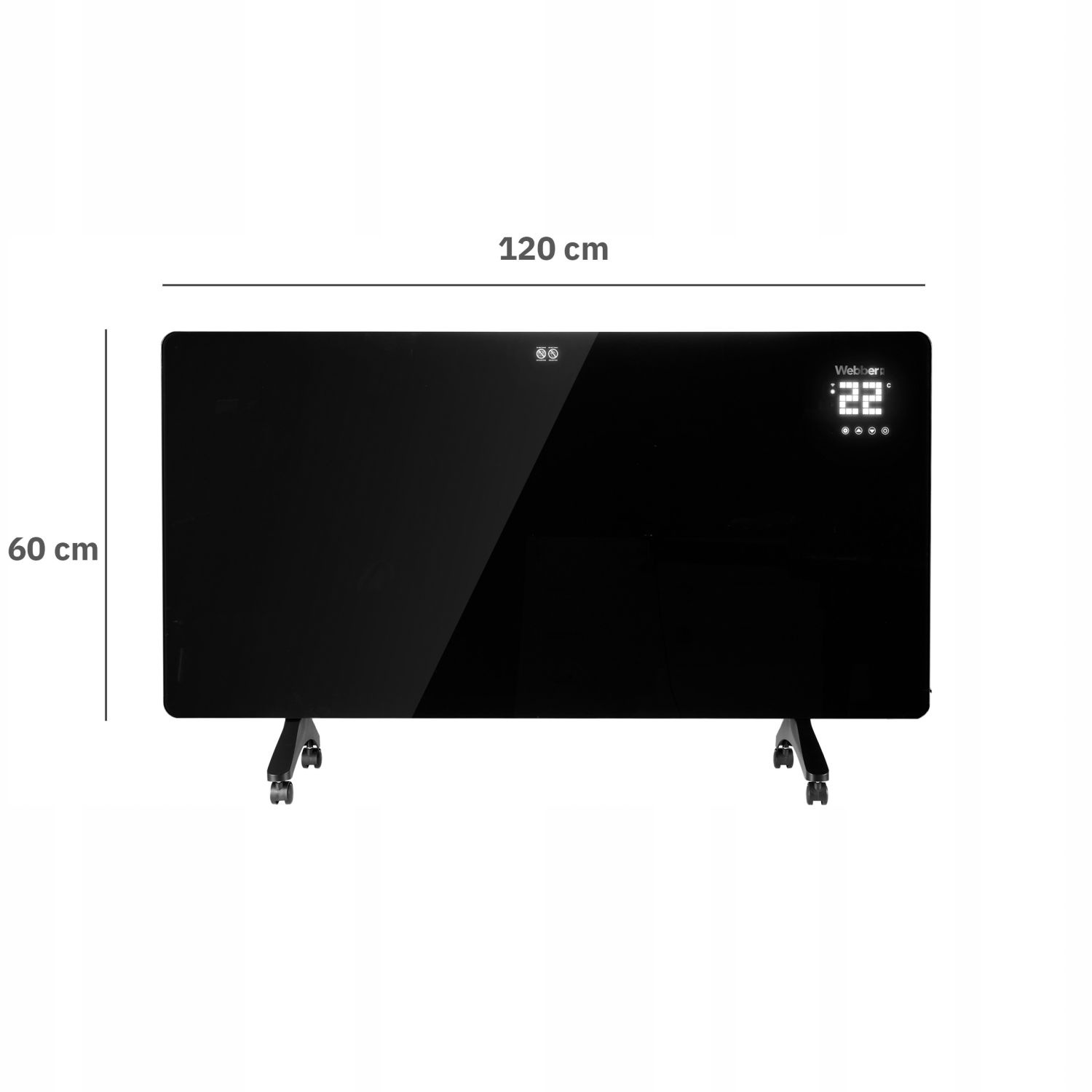 WEBBER Infrarood Paneelverwarming IGH-720 Zwart - Slimme Wi-Fi Bediening