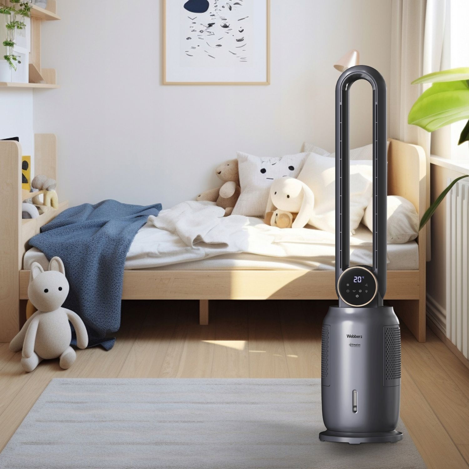 Webber LIVO WB1840G Bladloze Ventilator - 4-in-1 Koeling en Ionisatie