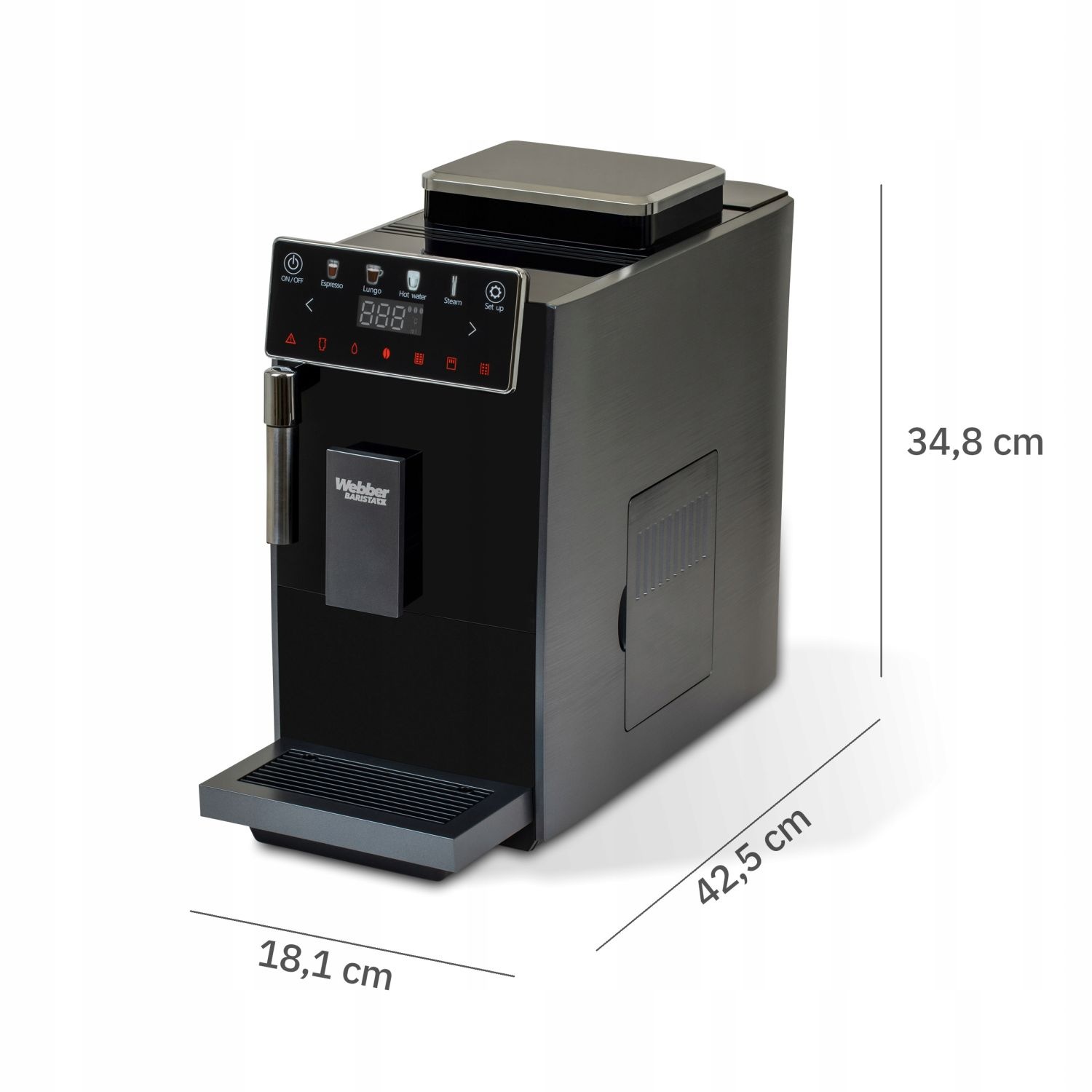 Webber Espressomachine Barista A7 VENETO - 19 Bar voor Perfecte Crema