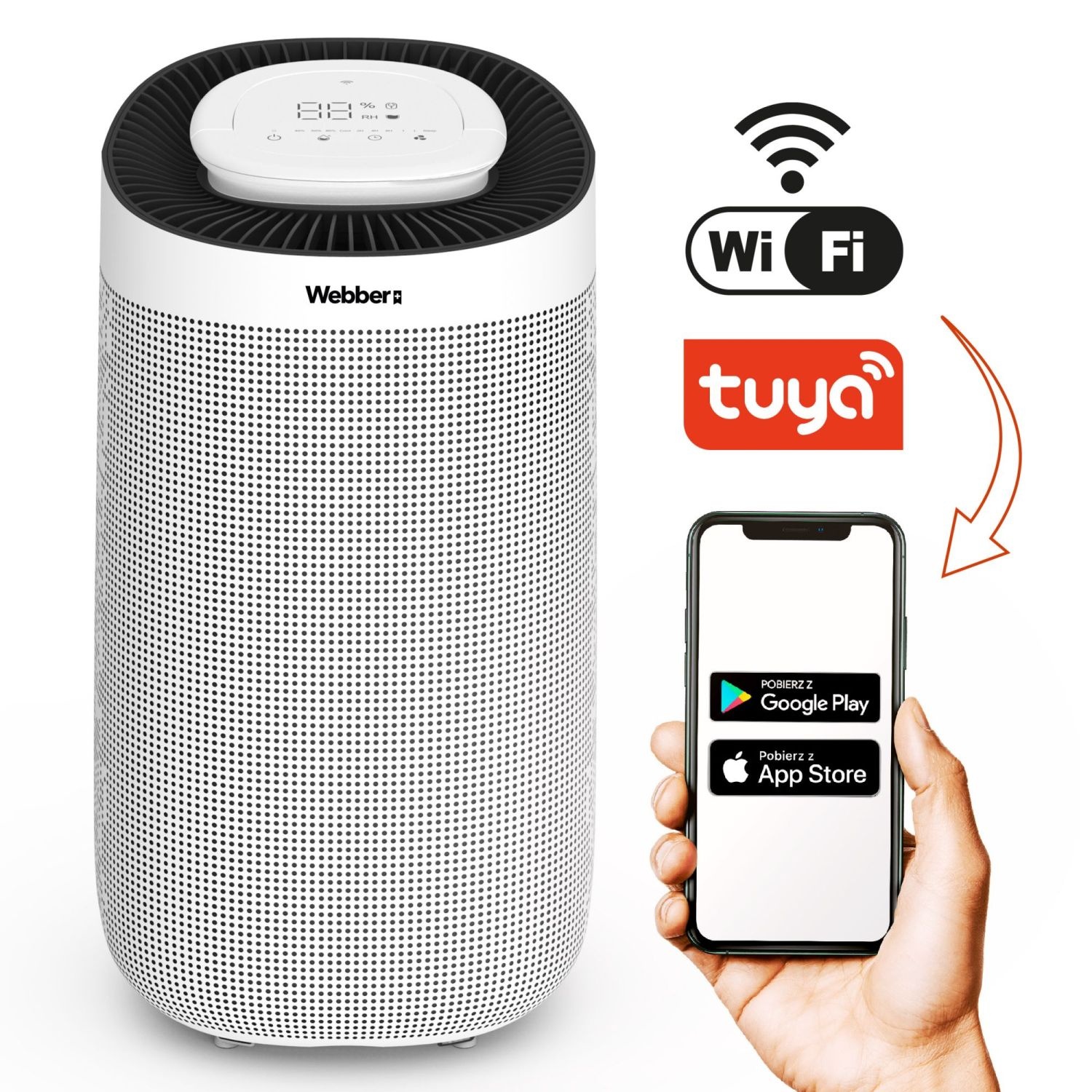 Webber VICH DEC500 Ontvochtiger - 2-in-1 met HEPA11 Luchtreiniging