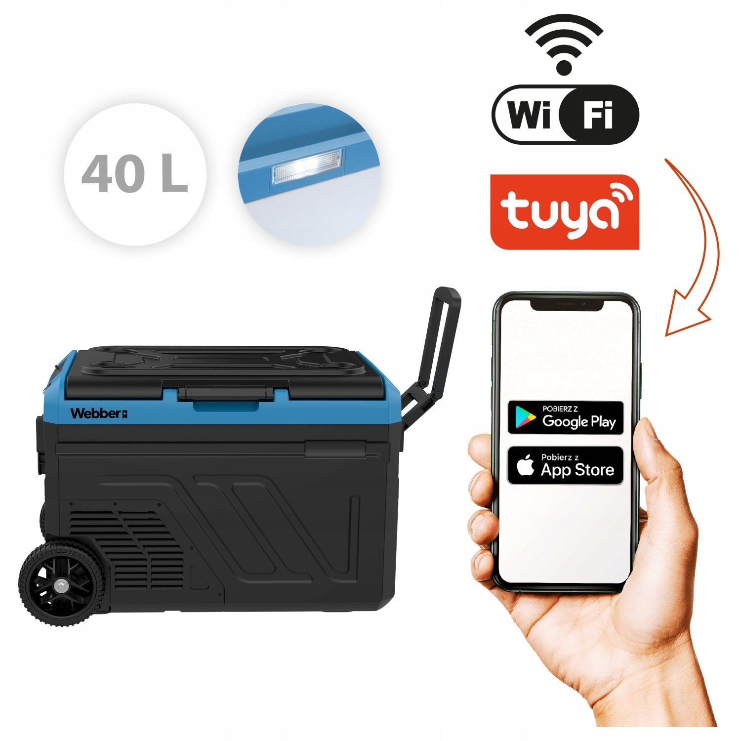 Webber Reiskoelkast LK-040 BEAR - 40L Compressor koelbox met App