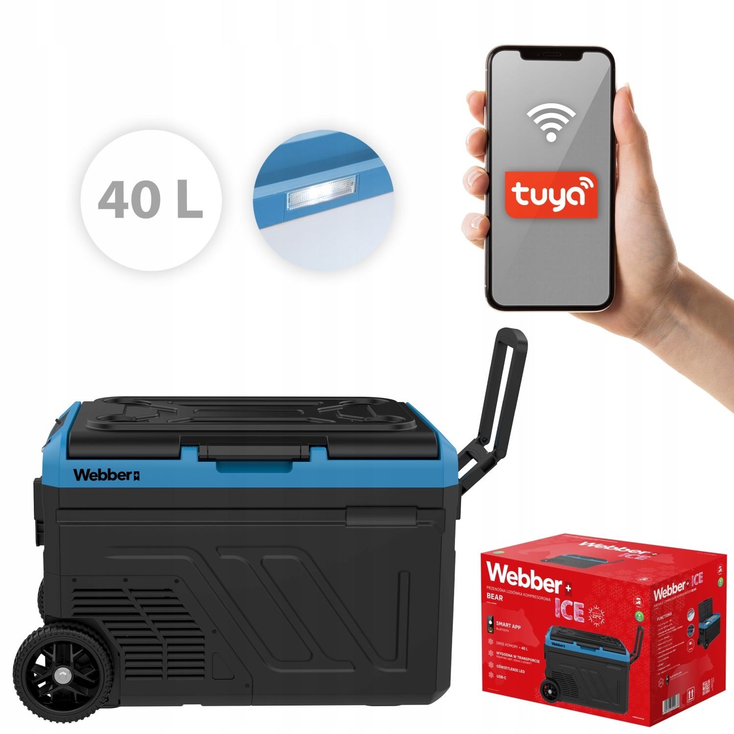 Webber Reiskoelkast LK-040 BEAR - 40L Compressor koelbox met App