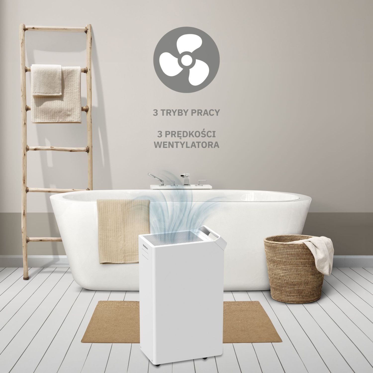 Webber DEC600 GLAND Ontvochtiger - 20L Krachtige Luchtontvochtiger met WiFi