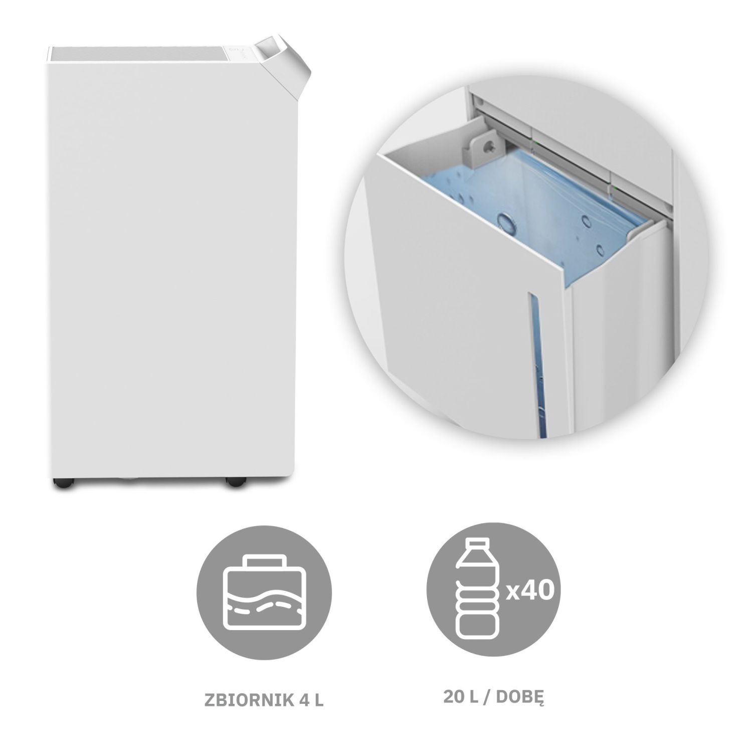 Webber DEC600 GLAND Ontvochtiger - 20L Krachtige Luchtontvochtiger met WiFi