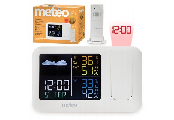 Meteo Weerstation SP208 - Met Tijdprojector en Draadloze Sensor