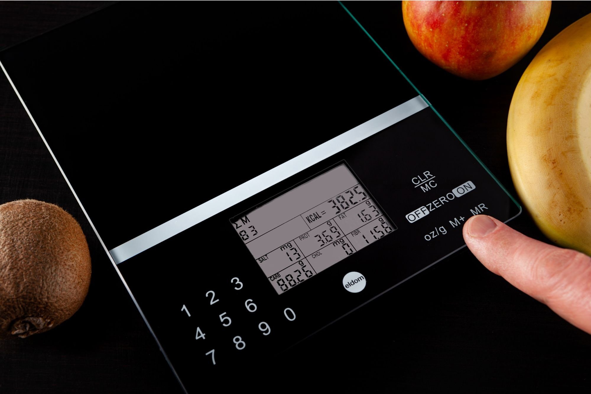 ELDOM Digitale Keukenweegschaal DWK200 - Meet 7 Voedingswaarden