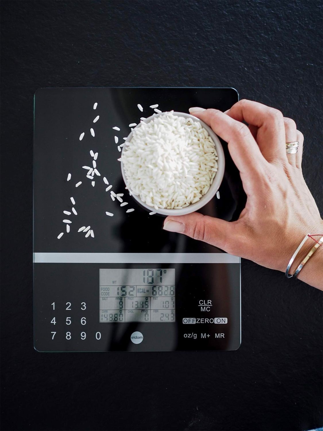 ELDOM Digitale Keukenweegschaal DWK200 - Meet 7 Voedingswaarden