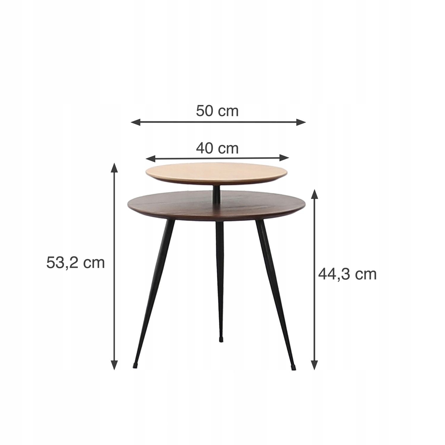 NUFORMA Salontafel met 2 Bladen - Modern Design & Stabiel Hout