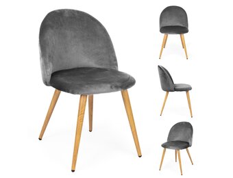 NUFORMA Velvo Stoel - Scandinavisch Design & Hoog Comfort - Grijs
