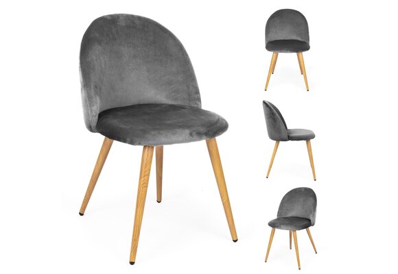 NUFORMA Velvo Stoel - Scandinavisch Design & Hoog Comfort - Grijs