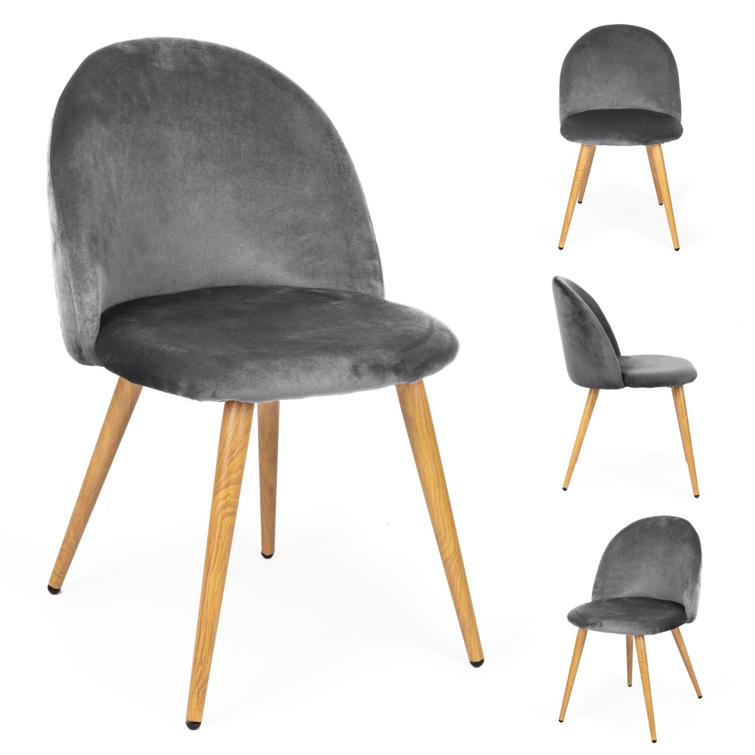 NUFORMA Velvo Stoel - Scandinavisch Design & Hoog Comfort - Grijs