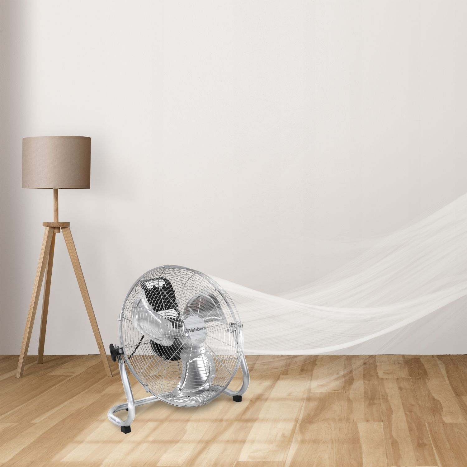 Webber FF400A Vloerventilator - Krachtige 80W Luchtcirculator 40cm