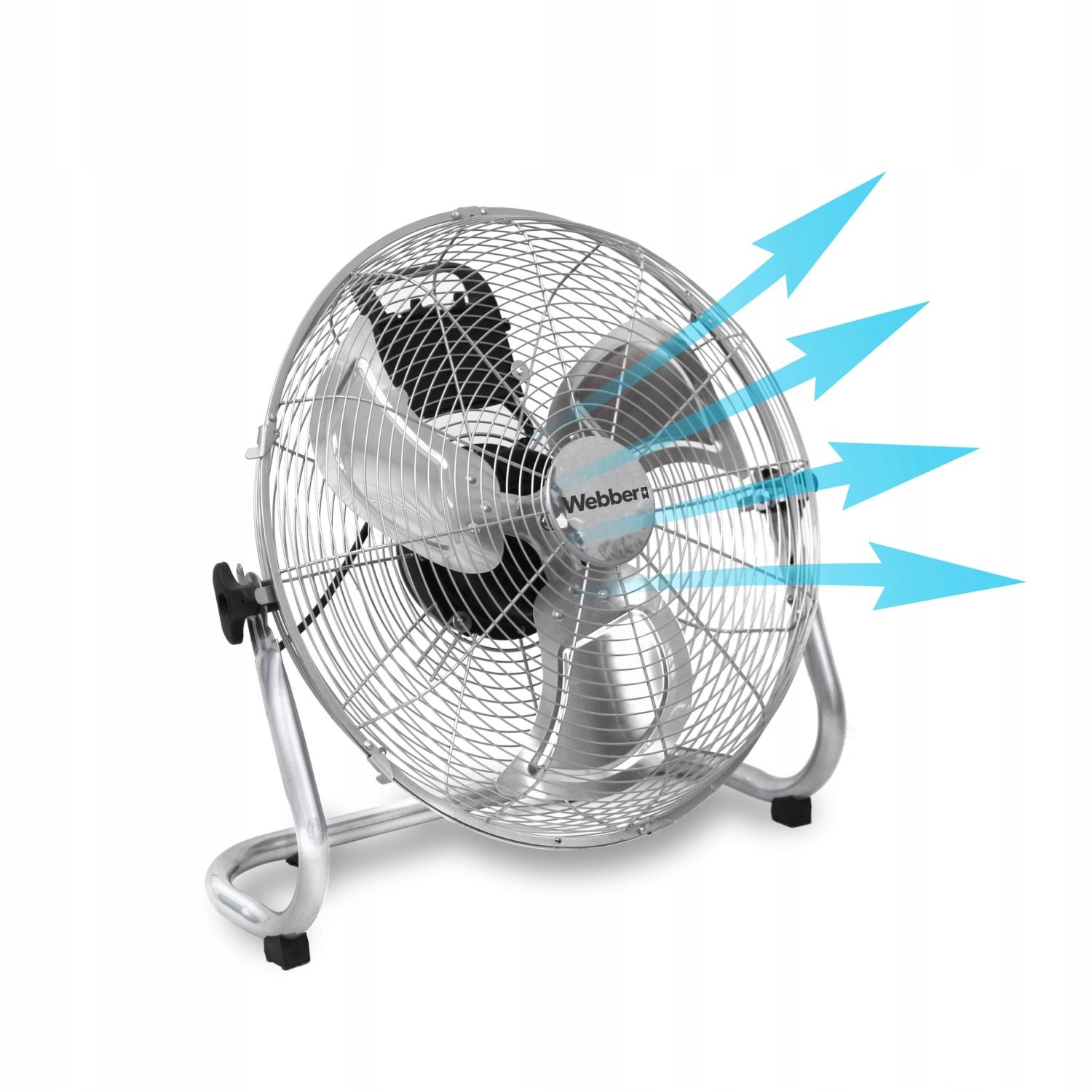 Webber FF400A Vloerventilator - Krachtige 80W Luchtcirculator 40cm