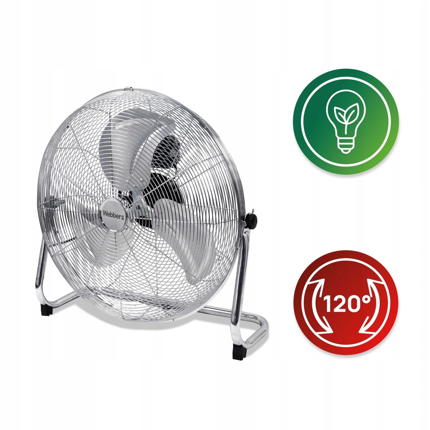 Webber FF400A Vloerventilator - Krachtige 80W Luchtcirculator 40cm