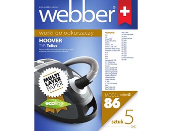 Webber Stofzuigerzakken Hoover Telios - 86 stuks meerlaags papier