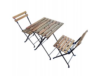 GARDENSELECT Tuinmeubelset - Tafel met 2 Stoelen - Inklapbaar Acaciahout