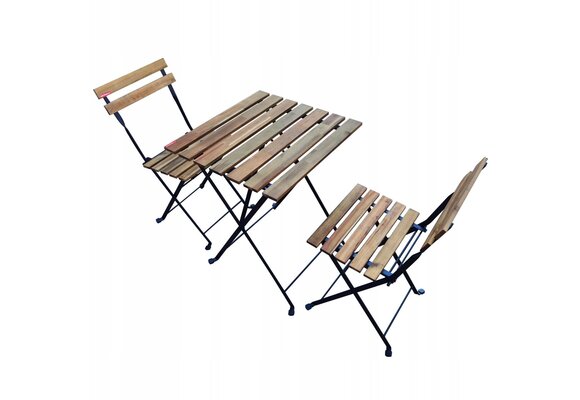 GARDENSELECT Tuinmeubelset - Tafel met 2 Stoelen - Inklapbaar Acaciahout