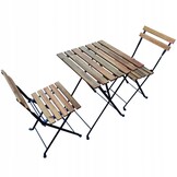 GARDENSELECT Tuinmeubelset - Tafel met 2 Stoelen - Inklapbaar Acaciahout