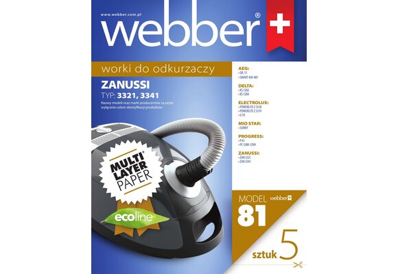 WEBBER Stofzuigerzakken Zanussi/Electrolux/AEG - Meerlagig Papier