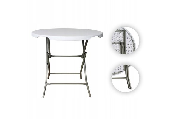 NUFORMA Ronde Inklapbare Cateringtafel 80cm - Compact opvouwbaar