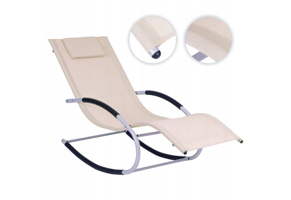 GARDENSELECT Schommelligbed Beige - Ergonomisch met schommelfunctie