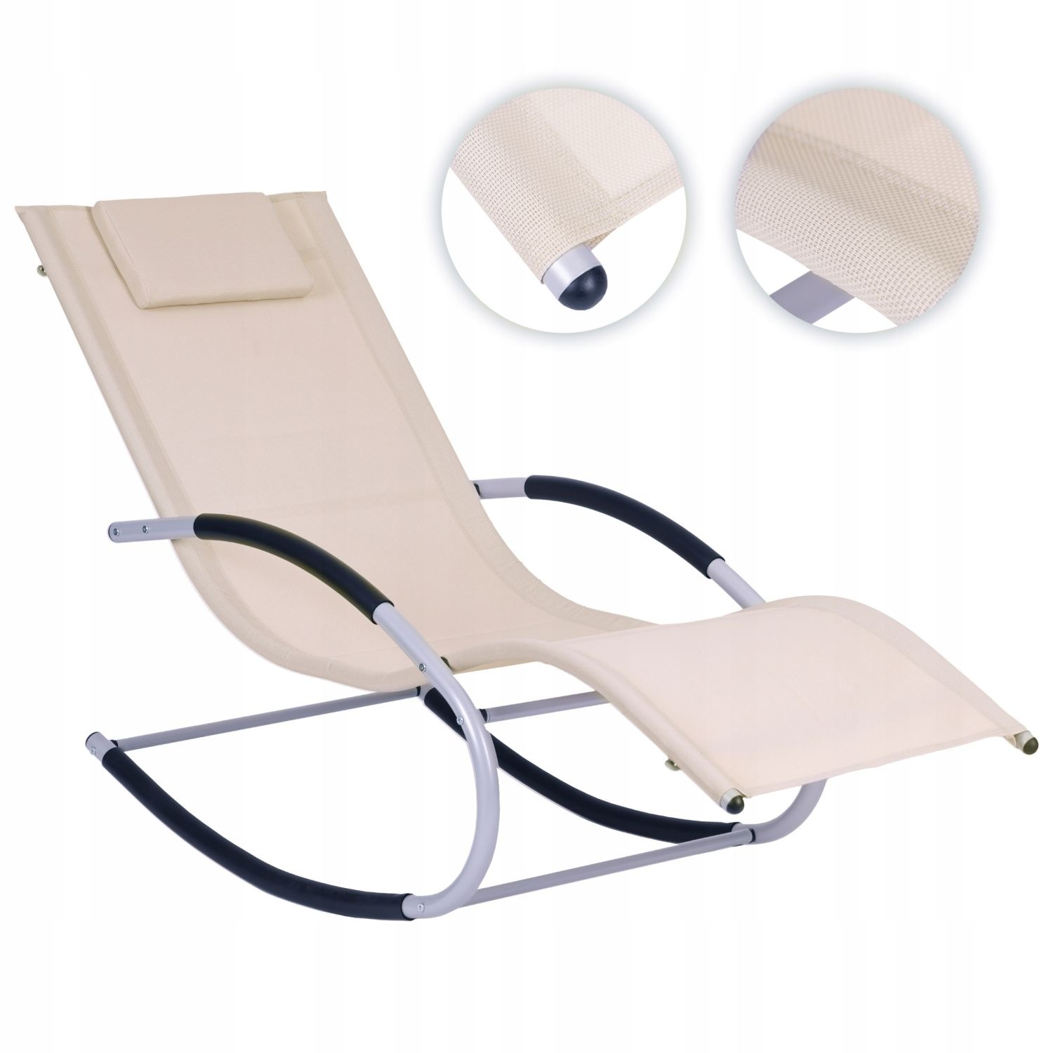GARDENSELECT Schommelligbed Beige - Ergonomisch met schommelfunctie