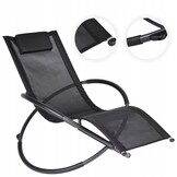 GARDENSELECT Tuinligstoel GANDIA - Ergonomische schommelstoel zwart