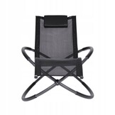 GARDENSELECT Tuinligstoel GANDIA - Ergonomische schommelstoel zwart