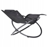 GARDENSELECT Tuinligstoel GANDIA - Ergonomische schommelstoel zwart