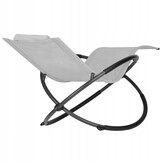 GARDENSELECT Tuin Ligstoel GANDIA - Grijs met Schommelfunctie