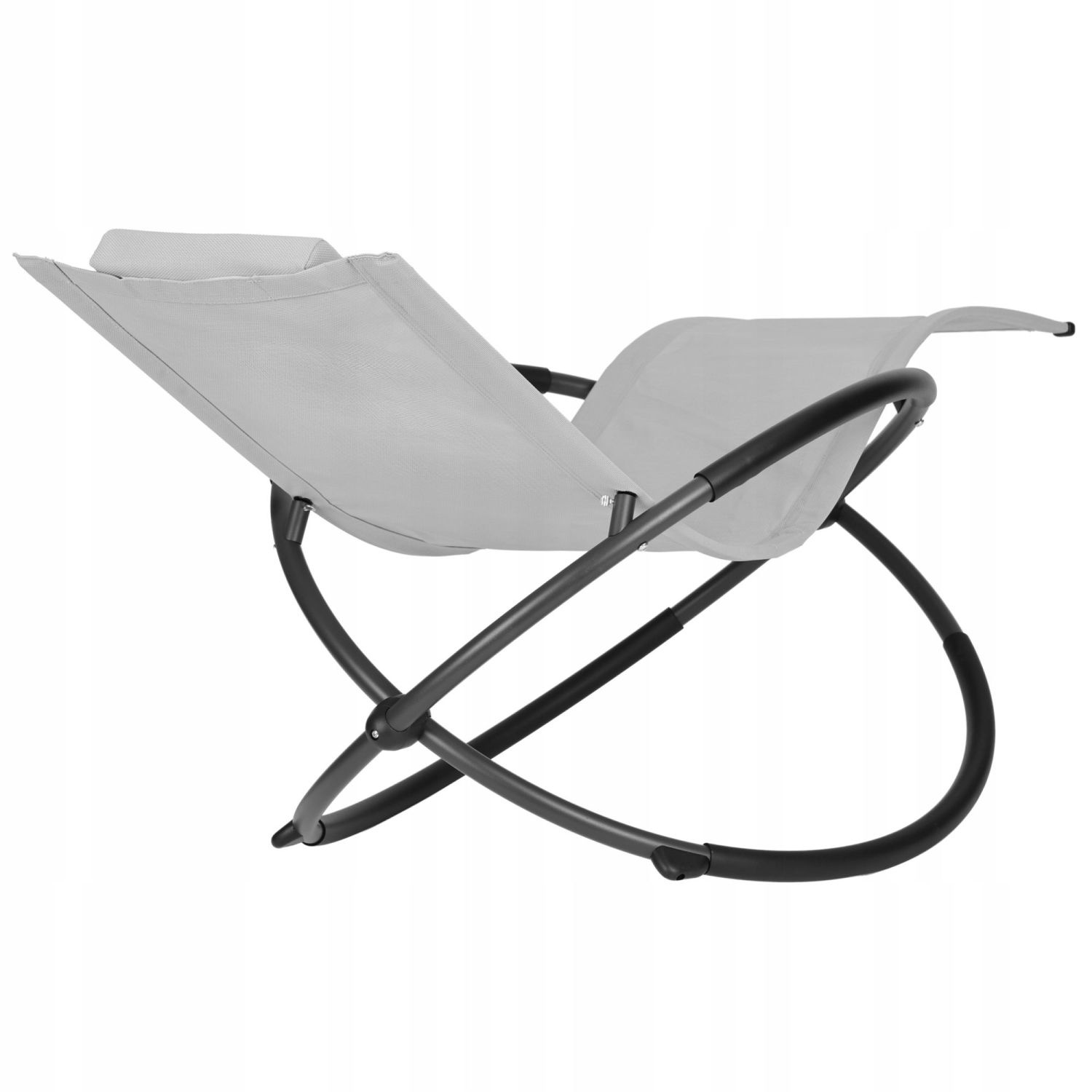 GARDENSELECT Tuin Ligstoel GANDIA - Grijs met Schommelfunctie
