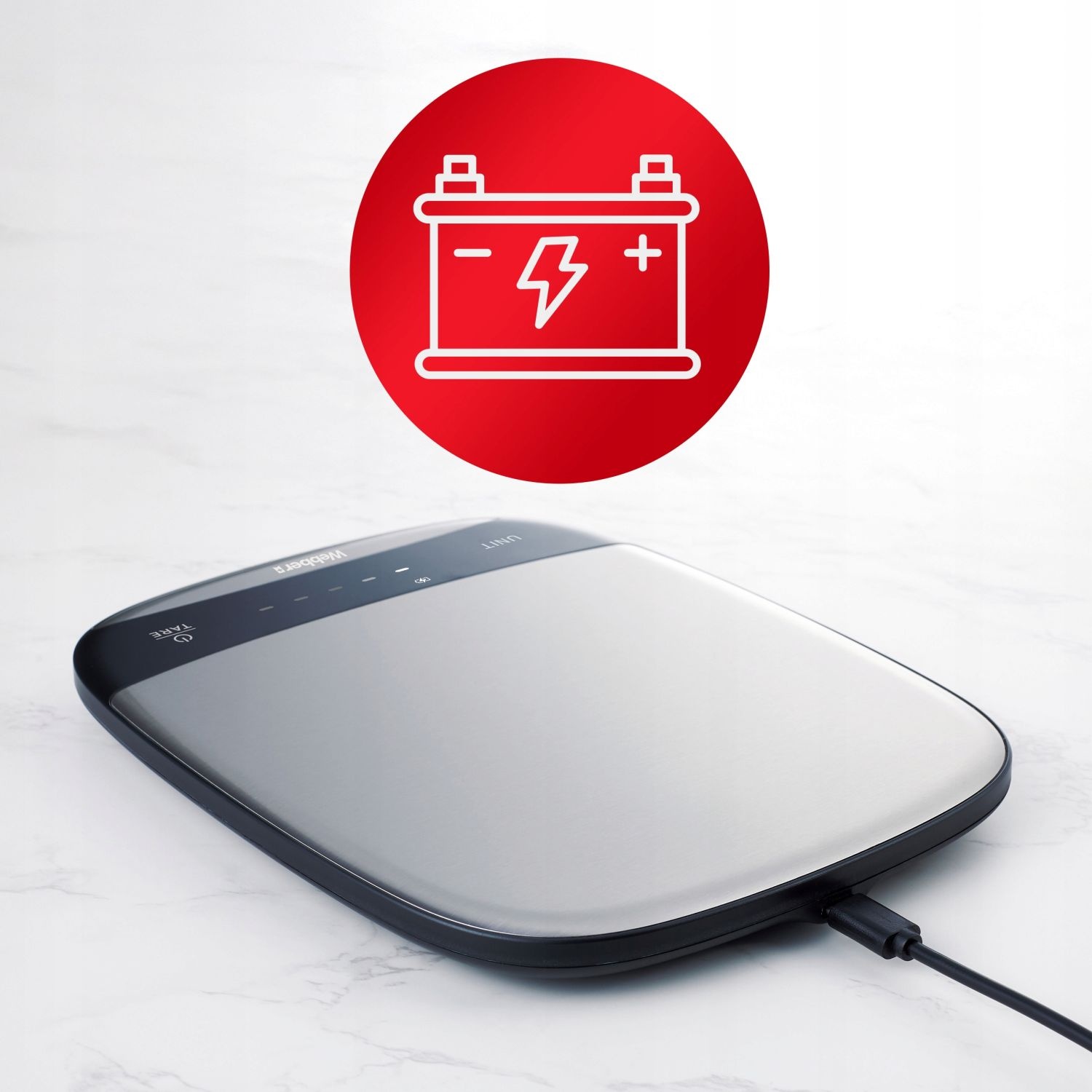 WEBBER Keukenweegschaal SMARTIE EK8880R - 10kg en USB Oplaadbaar