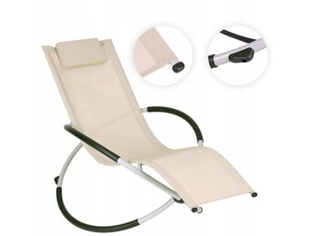 GARDENSELECT Tuinligstoel GANDIA - Grijs met schommelfunctie