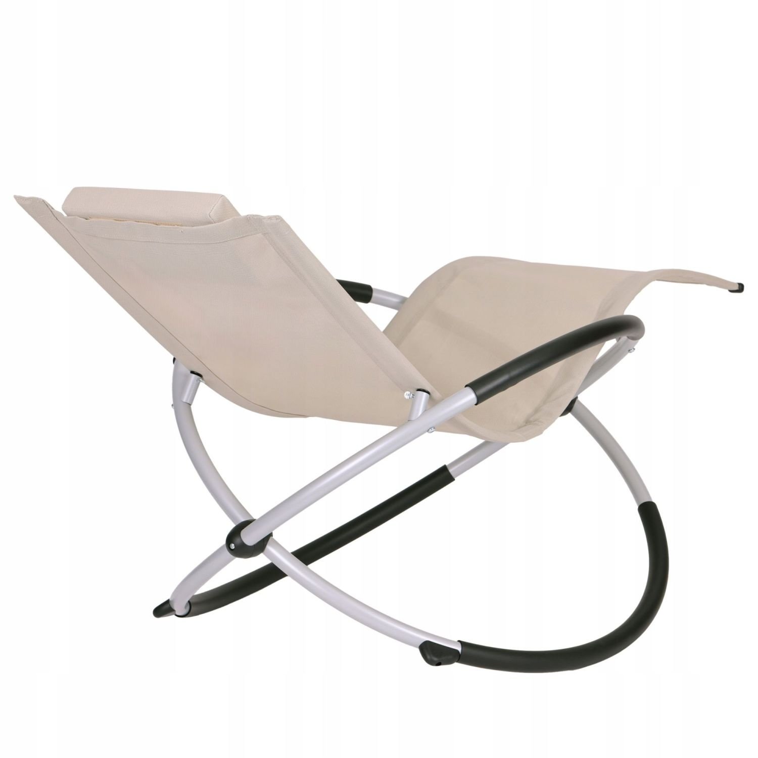 GARDENSELECT Tuinligstoel GANDIA - Grijs met schommelfunctie