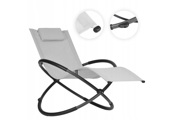 GARDENSELECT Tuinligstoel IBIZA - Ergonomisch Ligbed met Schommelfunctie