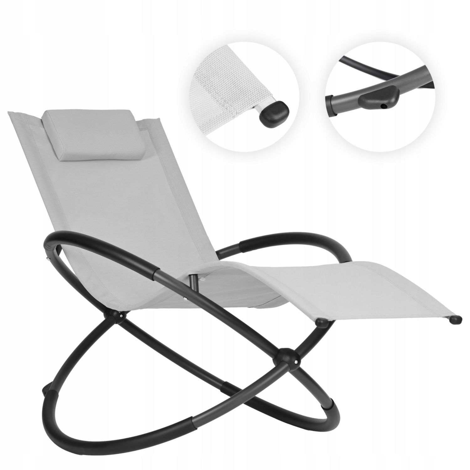 GARDENSELECT Tuinligstoel IBIZA - Ergonomisch Ligbed met Schommelfunctie