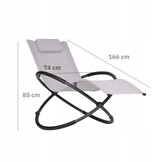 GARDENSELECT Tuinligstoel IBIZA - Ergonomisch Ligbed met Schommelfunctie