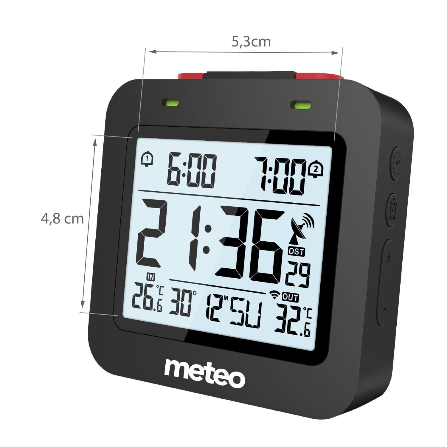 METEO klok met thermometer ZP34 - altijd de exacte tijd en temperatuur