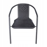 NUFORMA Polyrotan Tuinset Zwart - Tafel en 2 Stoelen voor Balkon