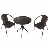 NUFORMA Technorattan Tuinset - Tafel met 2 Stoelen - Weerbestendig