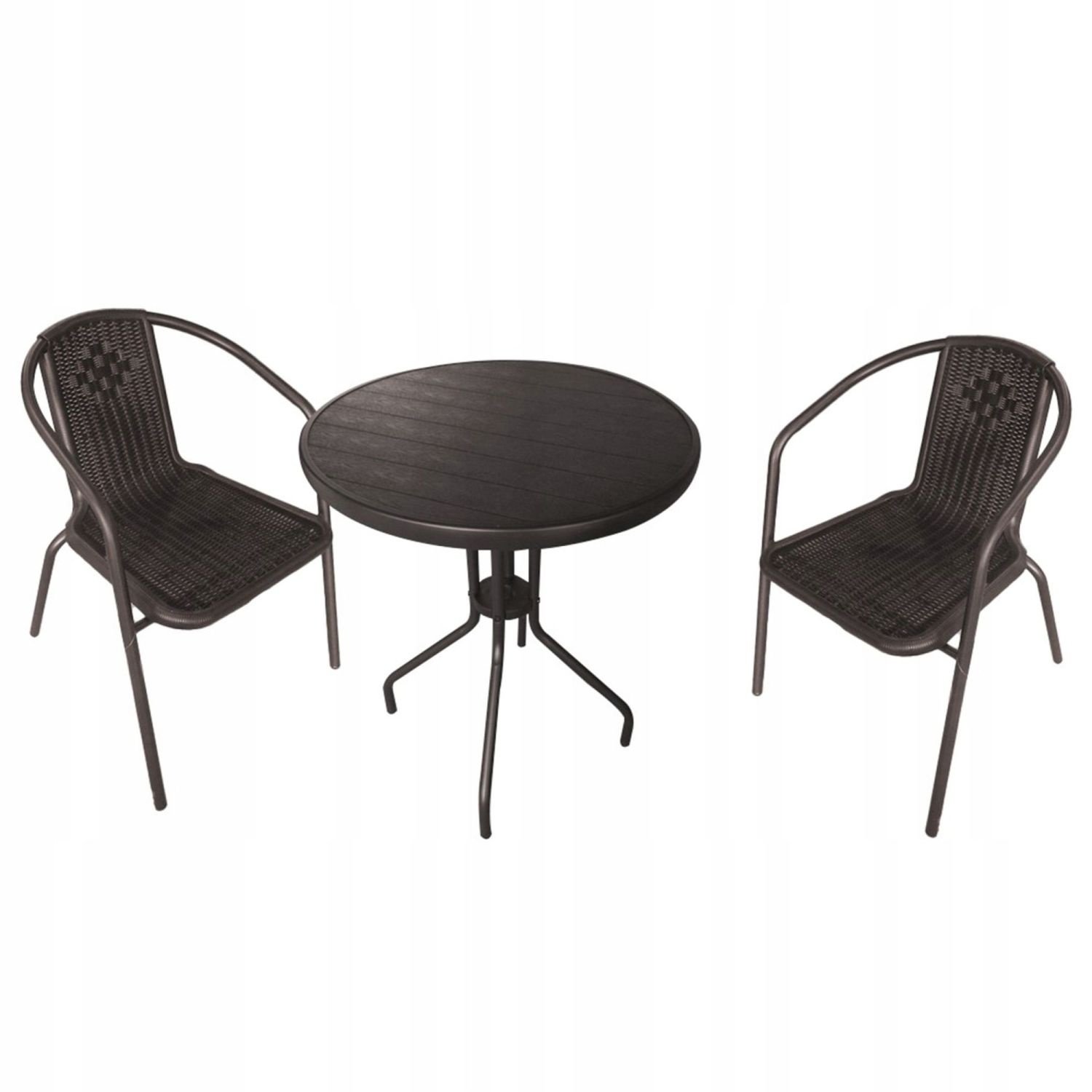 NUFORMA Technorattan Tuinset - Tafel met 2 Stoelen - Weerbestendig