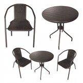 NUFORMA Technorattan Tuinset - Tafel met 2 Stoelen - Weerbestendig