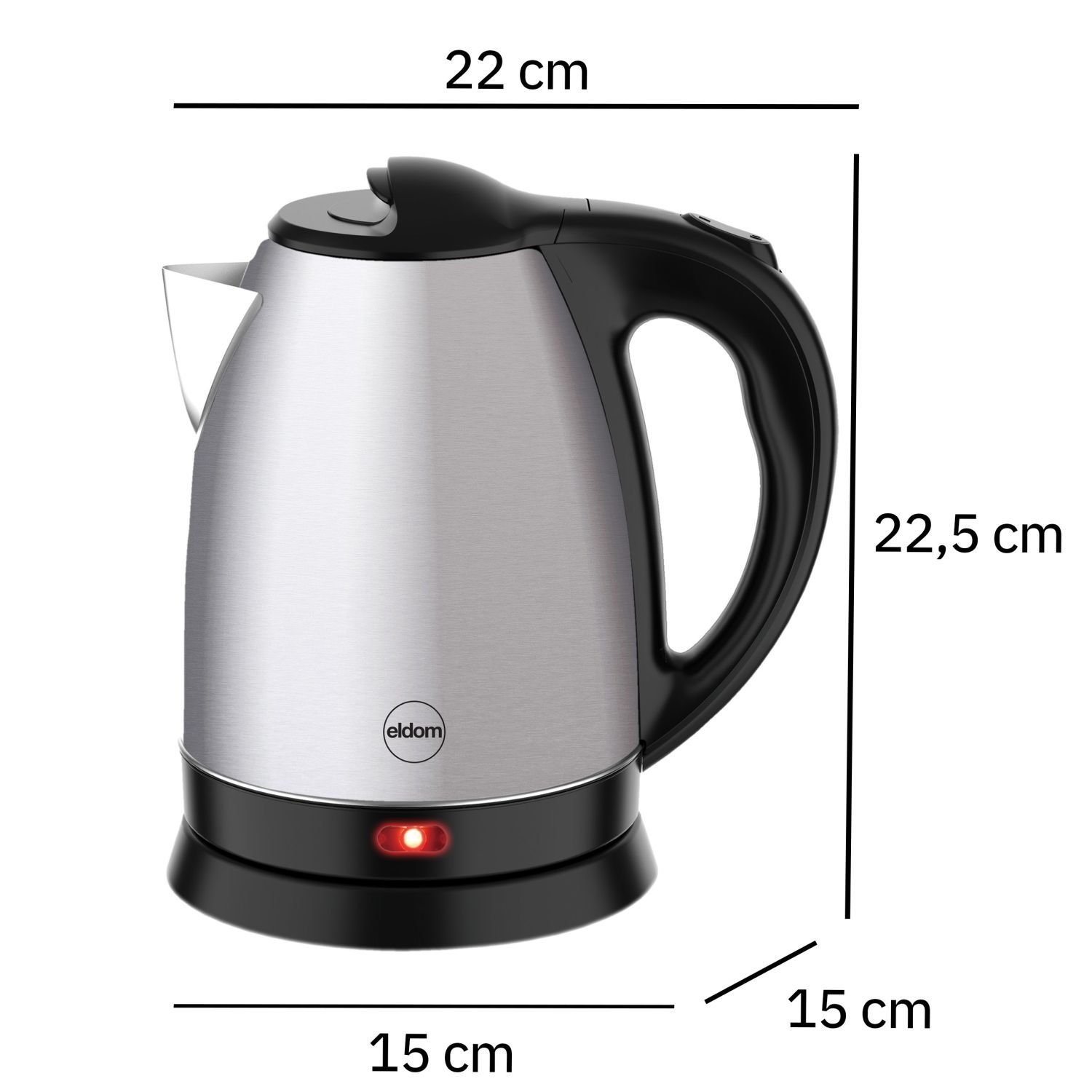 ELDOM Elektrische Waterkoker CS25 - 1.7L met Drievoudige Beveiliging